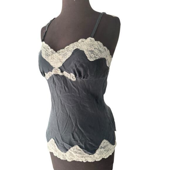 Y2K Express Silk Lace Babydoll Coquette Romantic Cami Top Size Small Whimsigoth - Picture 2 of 7